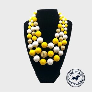 Vintage 60’s Ribbed Ball Necklace